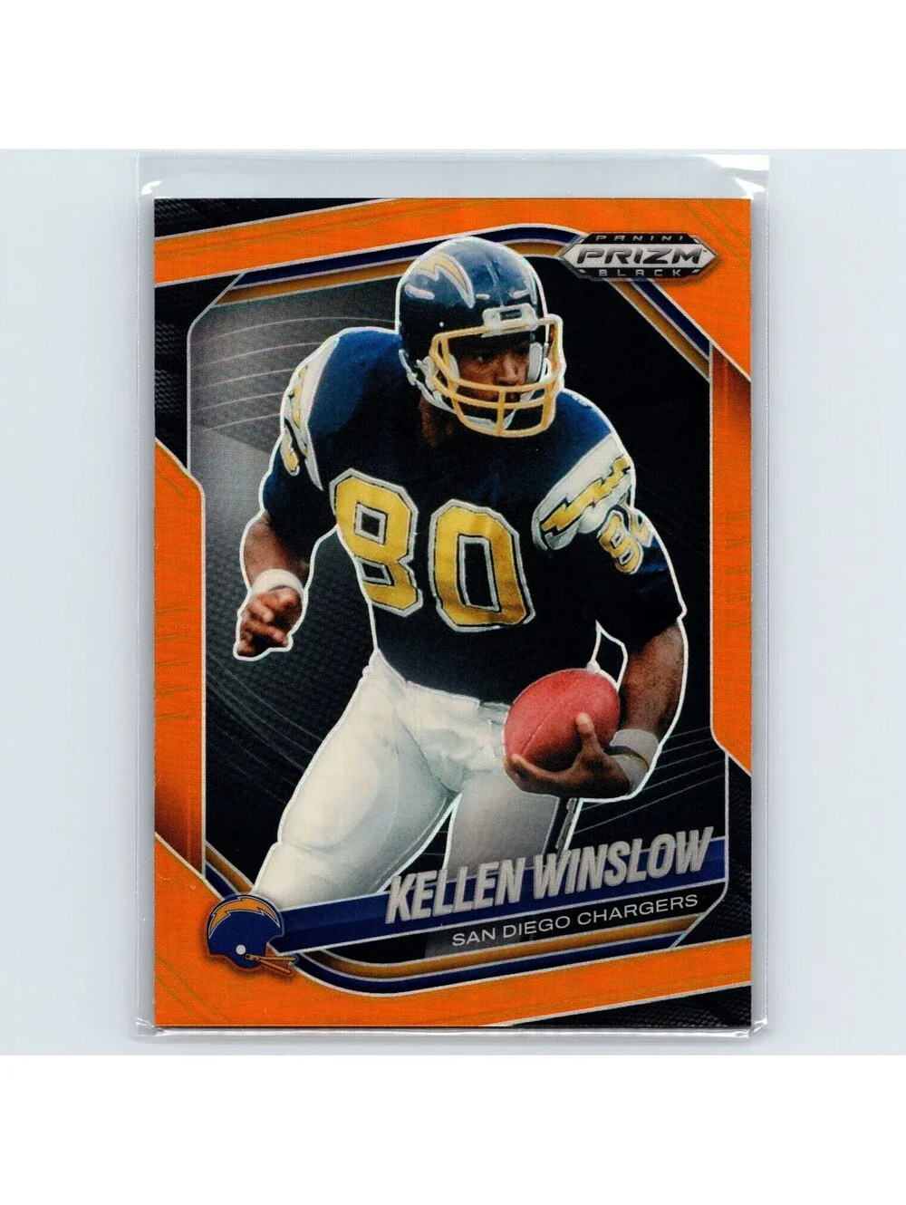 2025 Panini Prizm Black Kellen Winslow #129 Prizms Orange /49 San Diego Chargers